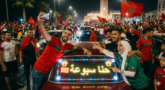 Smart Car LED Sign زّين سيارتك واحتفل بفوز المنتخب!
