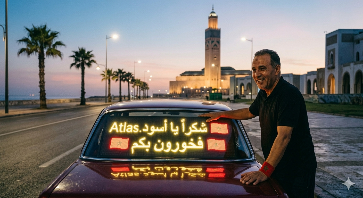 Smart Car LED Sign زّين سيارتك واحتفل بفوز المنتخب!