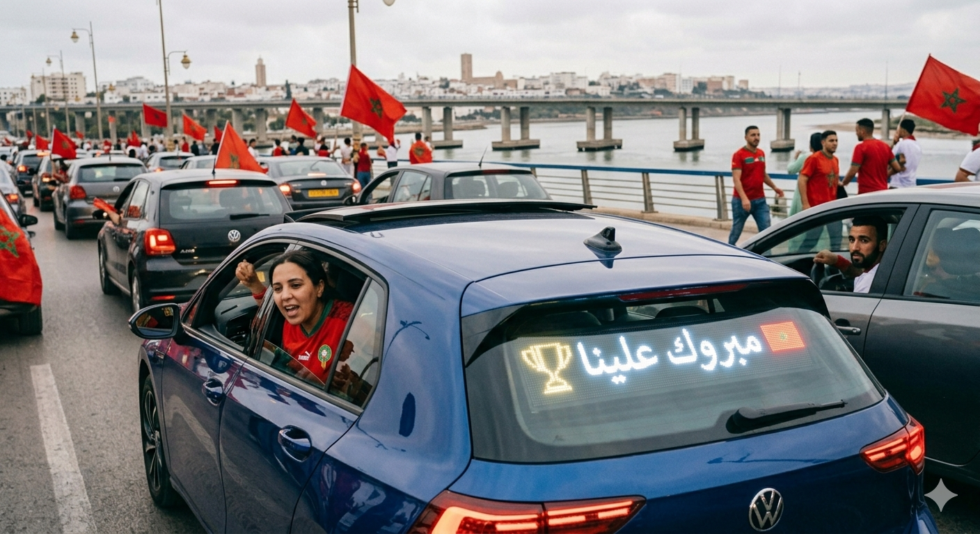 Smart Car LED Sign زّين سيارتك واحتفل بفوز المنتخب!