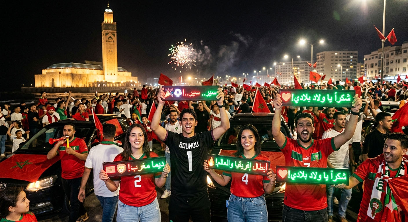 Smart Car LED Sign زّين سيارتك واحتفل بفوز المنتخب!