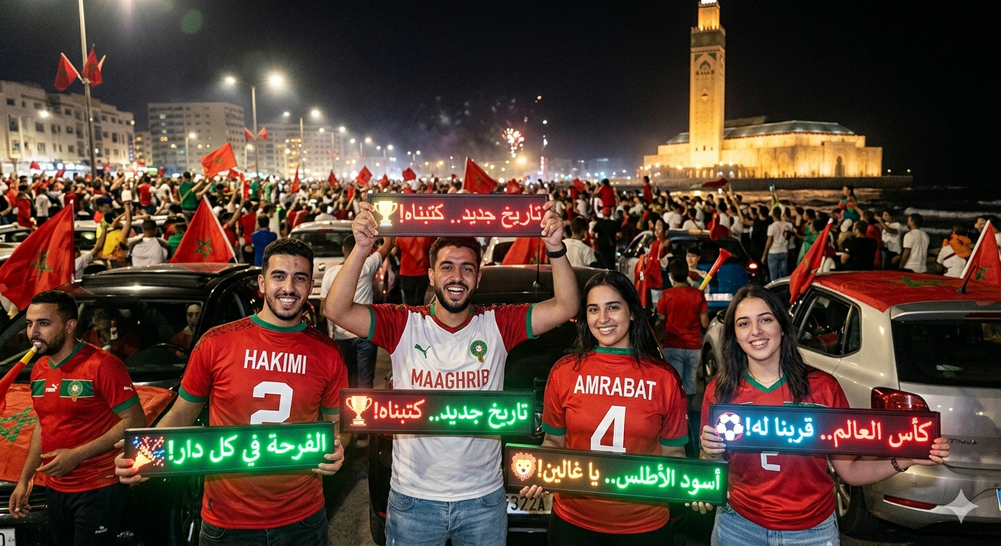 Smart Car LED Sign زّين سيارتك واحتفل بفوز المنتخب!